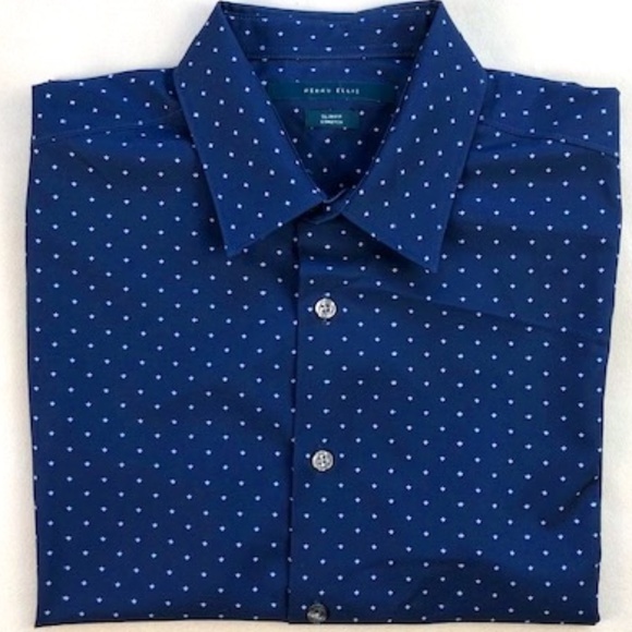Perry Ellis Other - Perry Ellis Short Sleeve Stretch Slim Fit Sz M